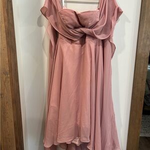 Elegant Pink Strapless Dress